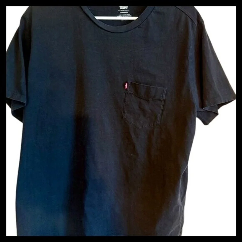 Levi's Standard Pocket T Shirt Black Mens XL Extra Large Short Sleeve